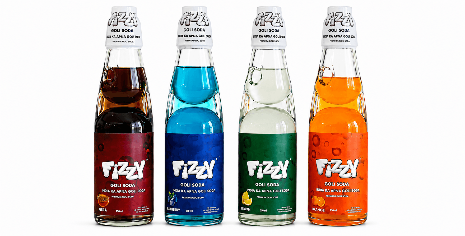 Fizzy Goli Soda bottles today