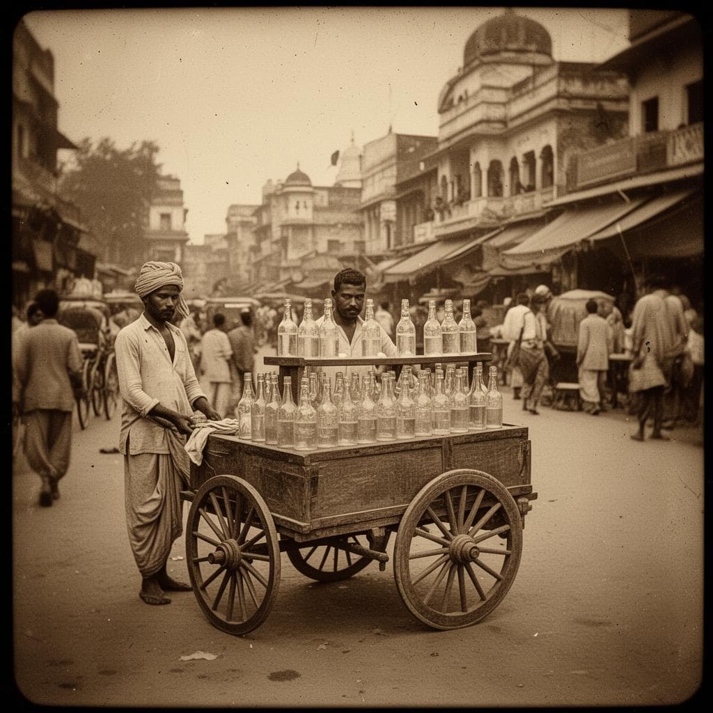Vintage goli soda street stall