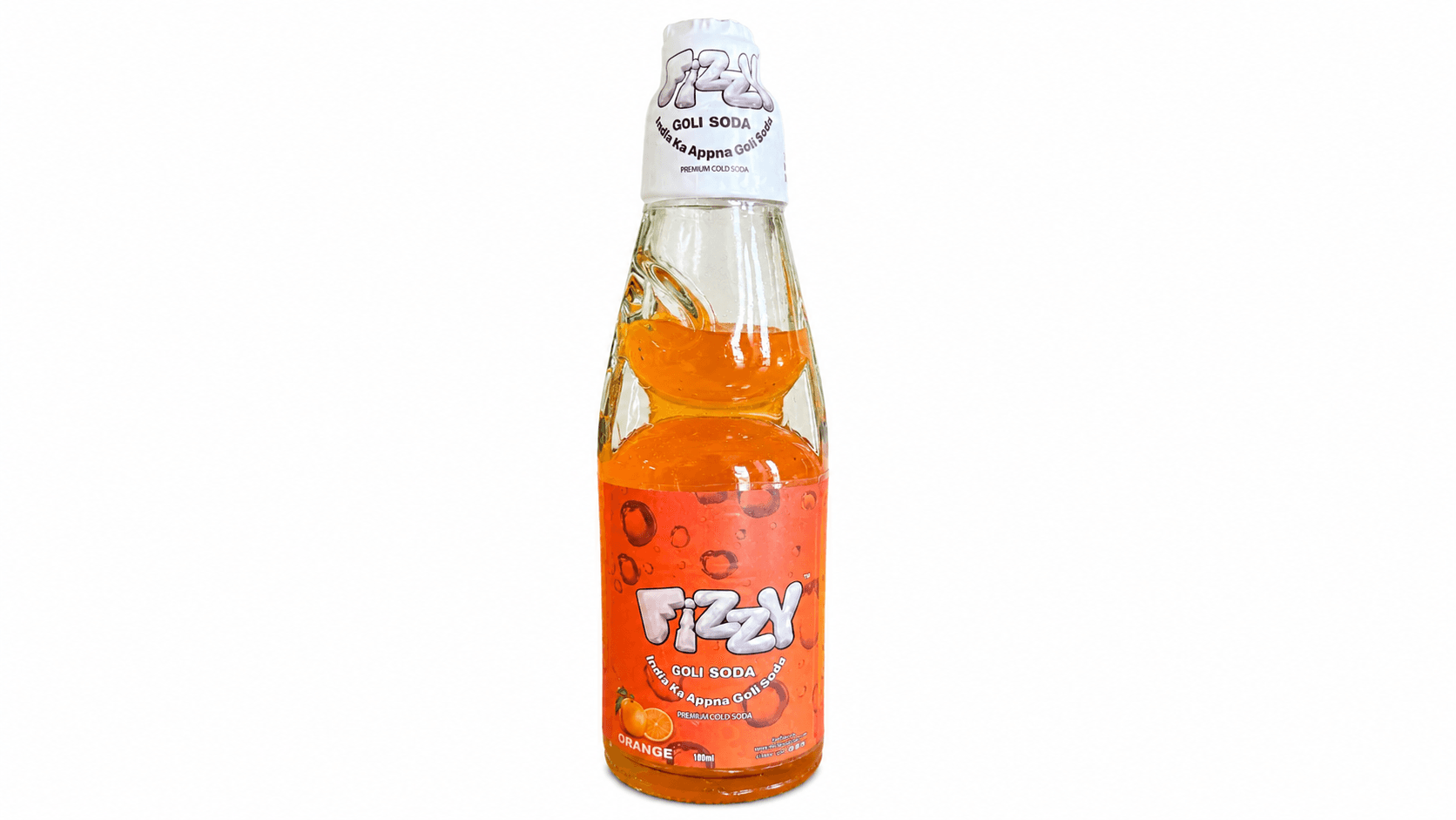 Orange Fizzy Goli Soda bottle